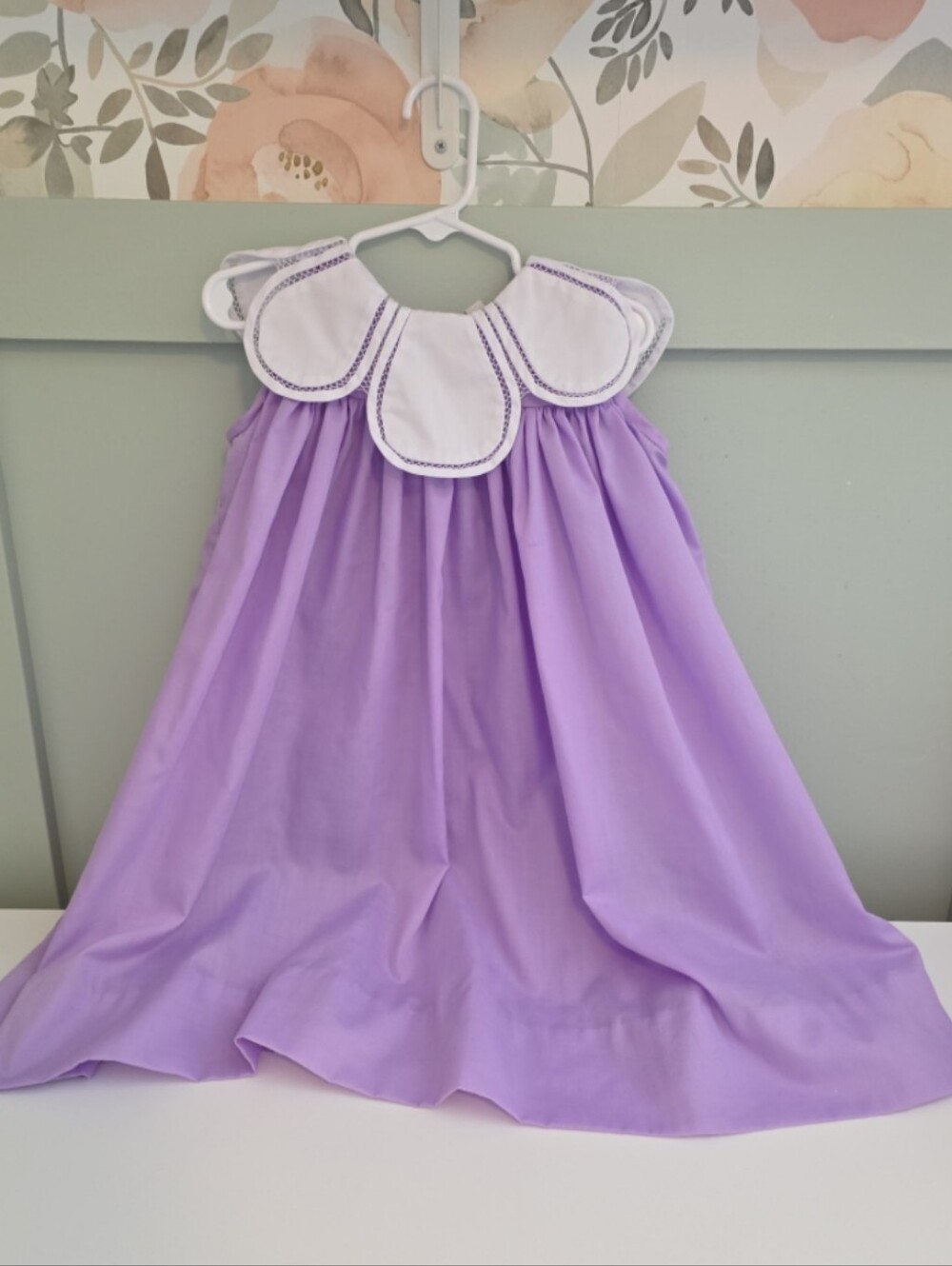 The Proper Peony 4t Purple Tulip Bishop Dress Smocked Heirloom Brand